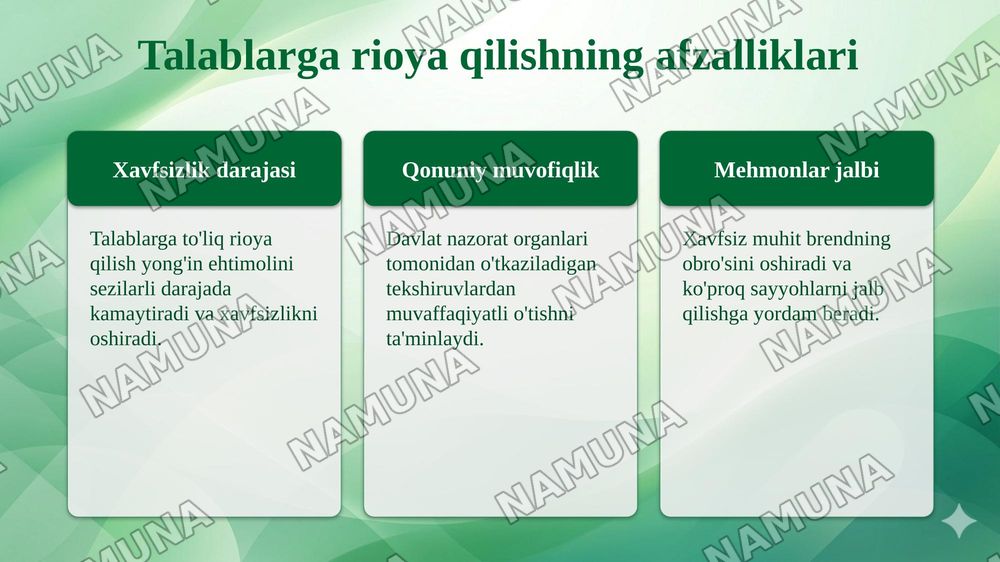 Turizm obyektlarida yong‘in xavfsizligi talablari — taqdimot, 7-slayd