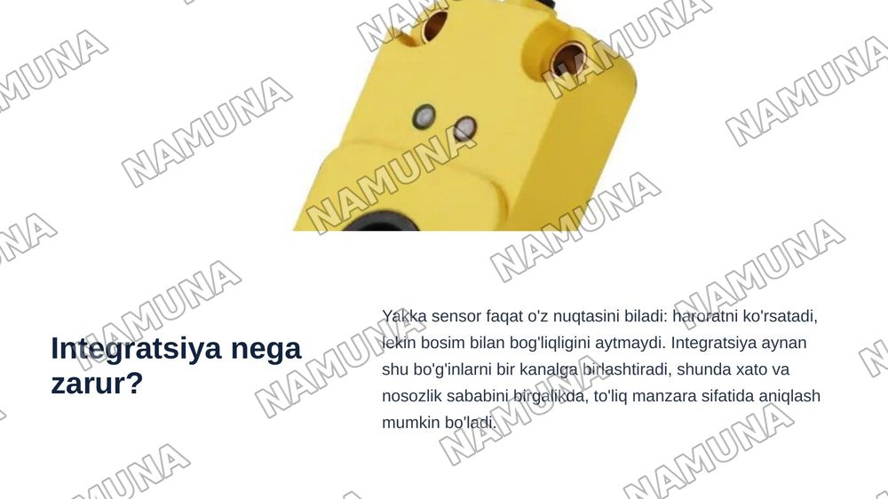 Sensor integratsiya — zamonaviy taqdimot, 4-slayd
