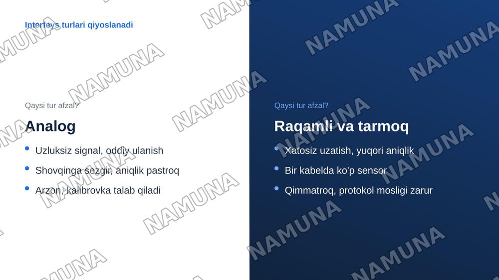 Sensor integratsiya — zamonaviy taqdimot, 6-slayd