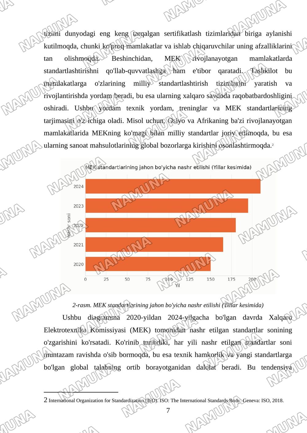 MEK xalqaro standartlashtirish tashkiloti va uning vazifalari — mustaqil ish, 7-varaq