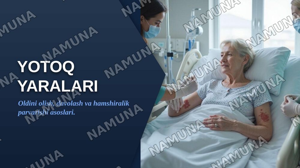 Yotoq yaralari — zamonaviy taqdimot, 1-slayd