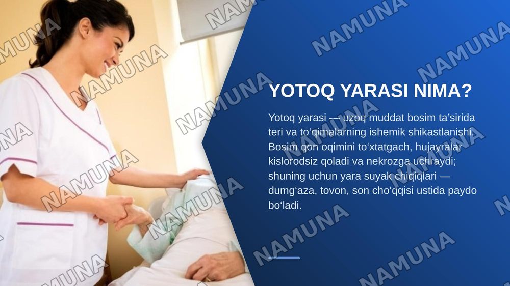 Yotoq yaralari — zamonaviy taqdimot, 4-slayd