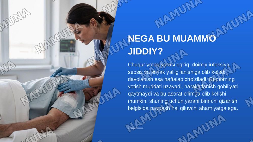 Yotoq yaralari — zamonaviy taqdimot, 8-slayd
