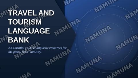 Travel and Tourism Language bank — zamonaviy taqdimot