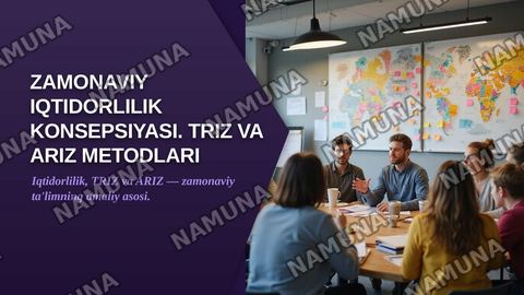 Zamonaviy iqtidorlilik konsepsiyasi. TRIZ va ARIZ metodlari. Prezident va ijod maktablari tajribasi — zamonaviy taqdimot