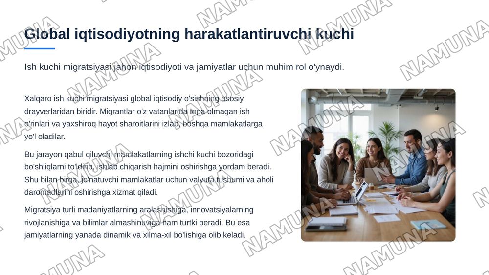 Xalqaro ishvhi kuchi migiratsiyasi — zamonaviy taqdimot, 3-slayd