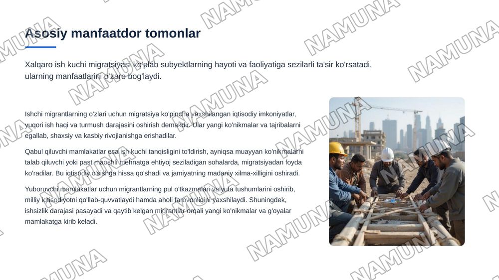 Xalqaro ishvhi kuchi migiratsiyasi — zamonaviy taqdimot, 6-slayd