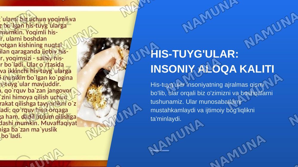 His-tuyg'ularning ifodalanishi. — zamonaviy taqdimot, 3-slayd