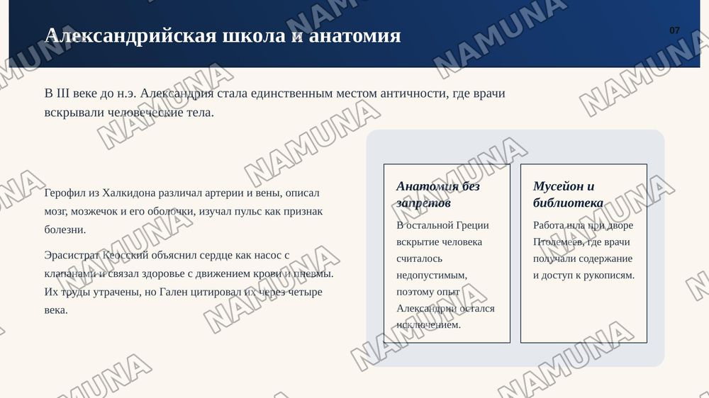 Хирургические методы в Древней Греции и Риме — zamonaviy taqdimot, 8-slayd