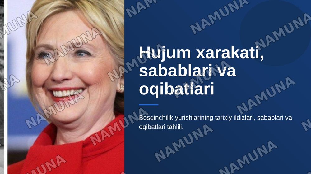 Hujum xarakati, sabablari va oqibatlari — zamonaviy taqdimot, 1-slayd
