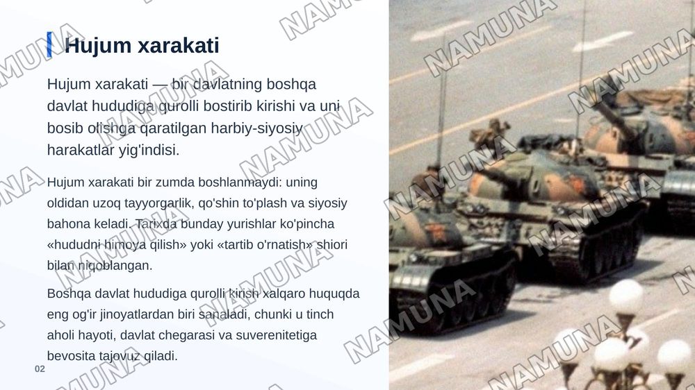 Hujum xarakati, sabablari va oqibatlari — zamonaviy taqdimot, 3-slayd