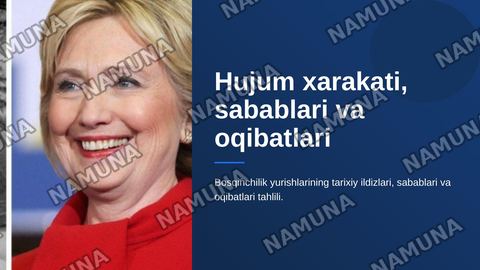 Hujum xarakati, sabablari va oqibatlari — zamonaviy taqdimot