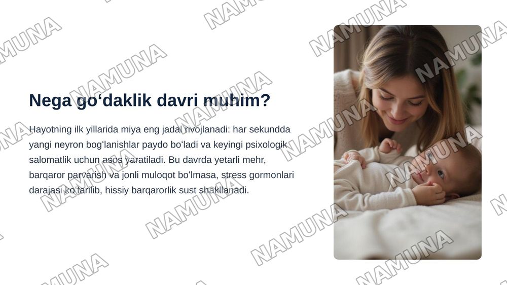 Goʻdaklik davrining psixologik xususiyatlari — zamonaviy taqdimot, 3-slayd