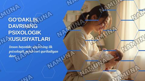 Goʻdaklik davrining psixologik xususiyatlari — zamonaviy taqdimot