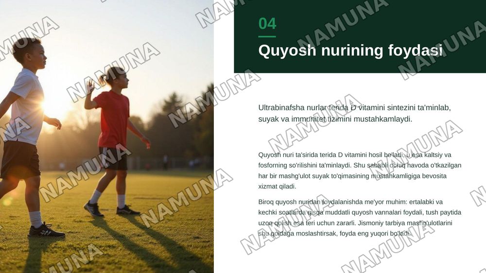 Tabiatning sog’lomlashtiruvchi kuchlari — zamonaviy taqdimot, 5-slayd