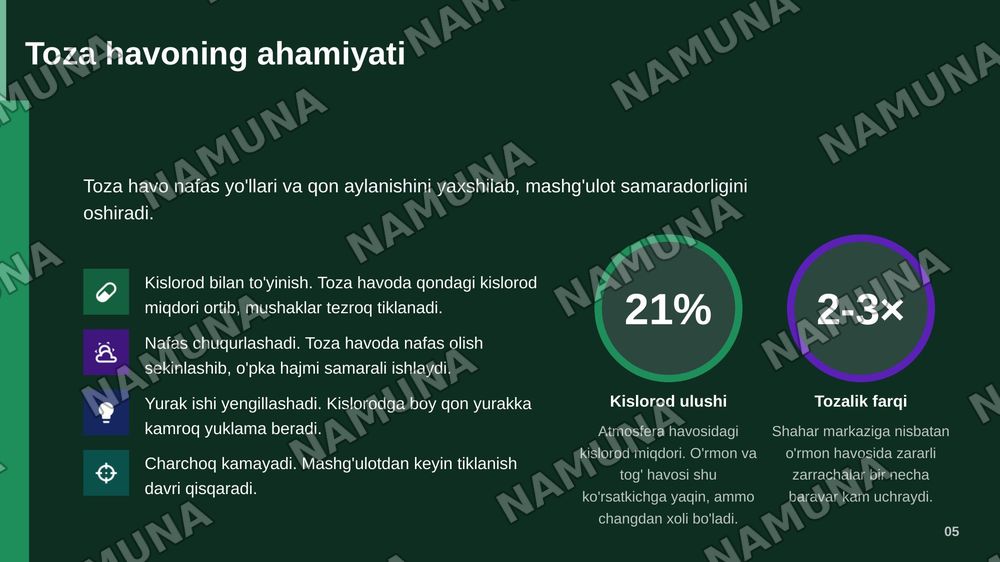 Tabiatning sog’lomlashtiruvchi kuchlari — zamonaviy taqdimot, 6-slayd