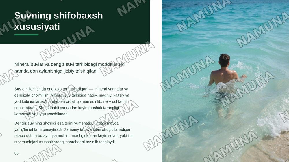 Tabiatning sog’lomlashtiruvchi kuchlari — zamonaviy taqdimot, 7-slayd