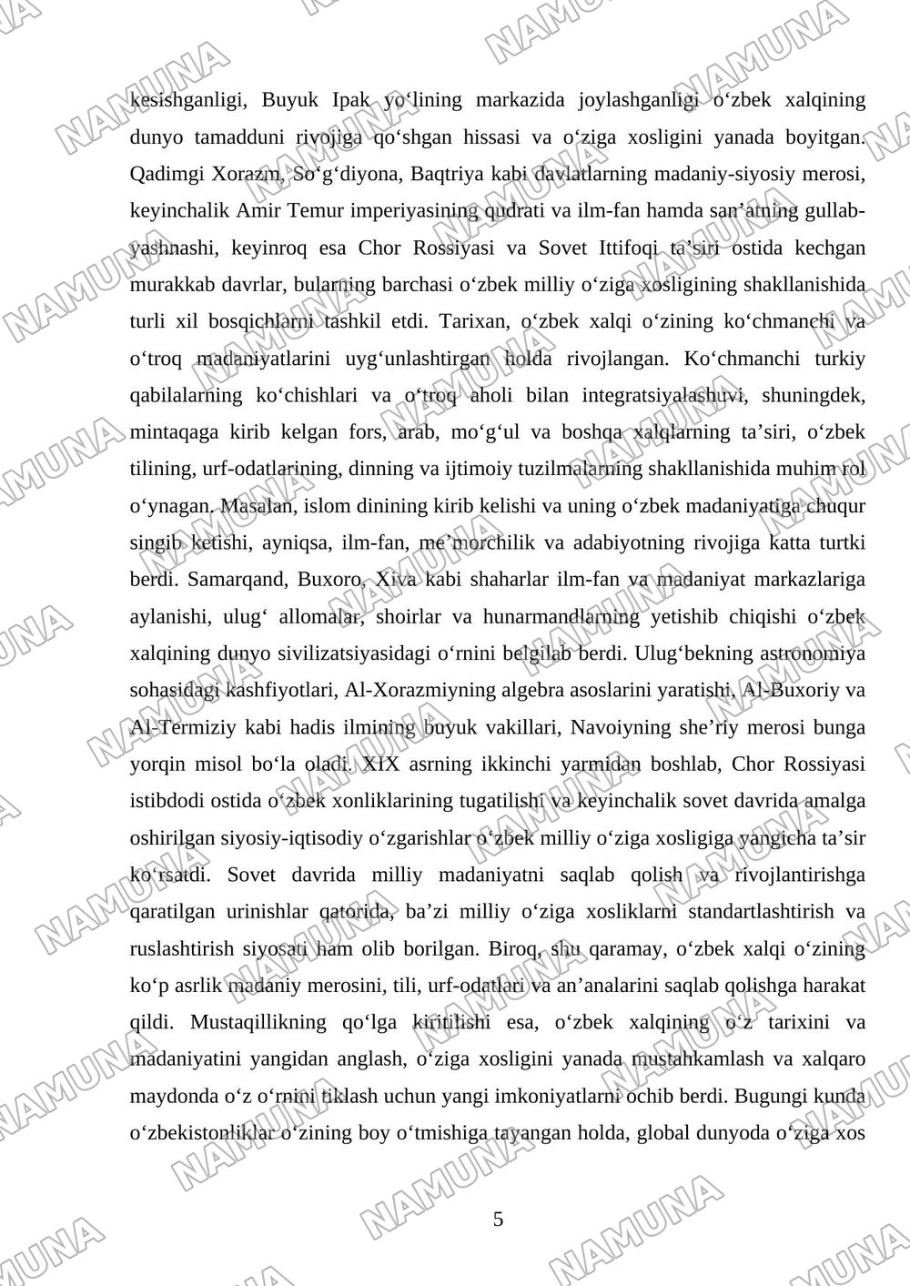 ๐ Ortga qaytish โ referat, 5-varaq