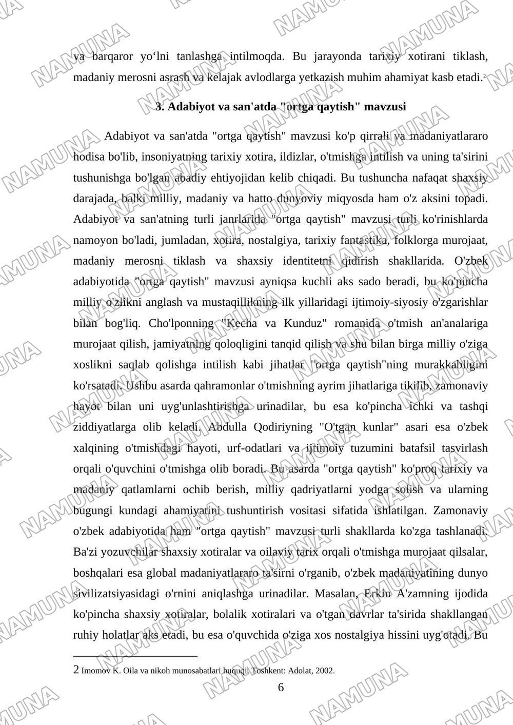 ๐ Ortga qaytish โ referat, 6-varaq