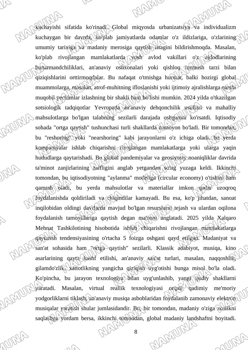 ๐ Ortga qaytish โ referat, 8-varaq