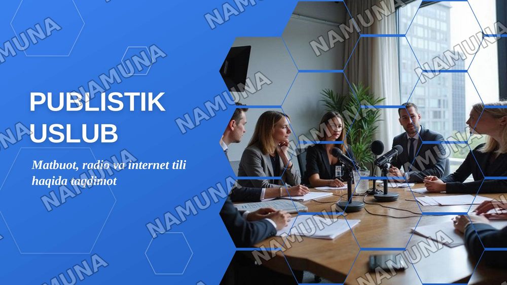 Publistik uslub — zamonaviy taqdimot, 1-slayd