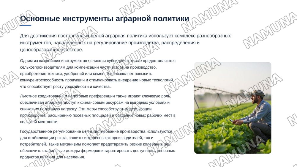 Аграрная политика государство — zamonaviy taqdimot, 8-slayd
