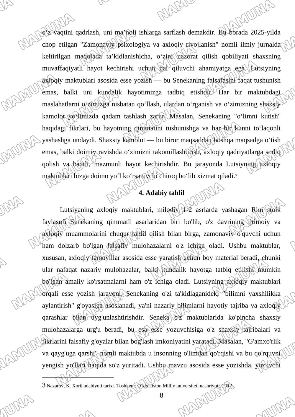 Lutsiyning axloqiy maktublar asosida esse yaratish Buni boyakidan boahqacharoq qil — mustaqil ish, 8-varaq