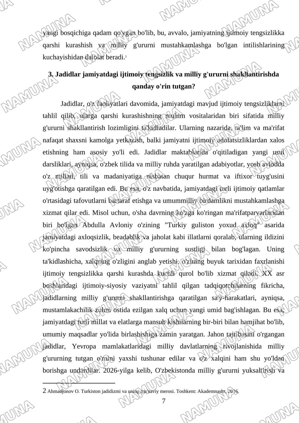 Jadid marifatparvarlarining olka ijtimoiy -manaviy hayotida tutgan orni — mustaqil ish, 7-varaq