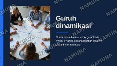 Gurux dinamikasi — zamonaviy taqdimot