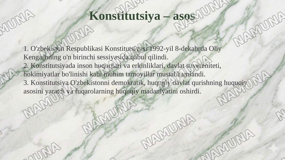 Ozbekiston mustaqilika erishish davirlari — taqdimot, 7-slayd