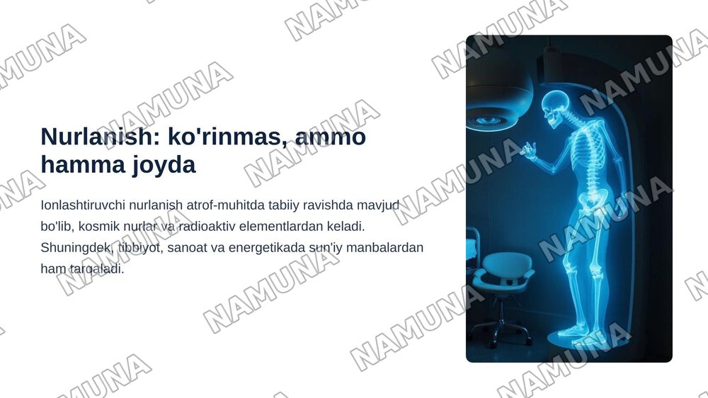lonlashtiruvchi nurlanishning biologik to'qimalarga ta'siri. — zamonaviy taqdimot, 3-slayd