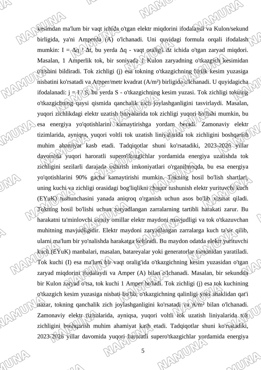 Elektir toki — mustaqil ish, 5-varaq