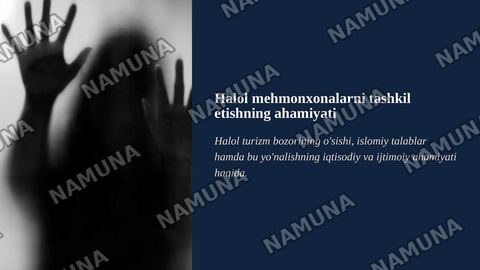 Halol mehmonxonalarni tashkil etishning ahamiyati — zamonaviy taqdimot