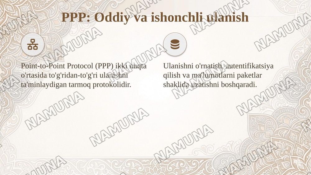 Global tarmoqlar (WAN) texnologiyalari: PPP, Frame Relay va MPLS — taqdimot, 4-slayd