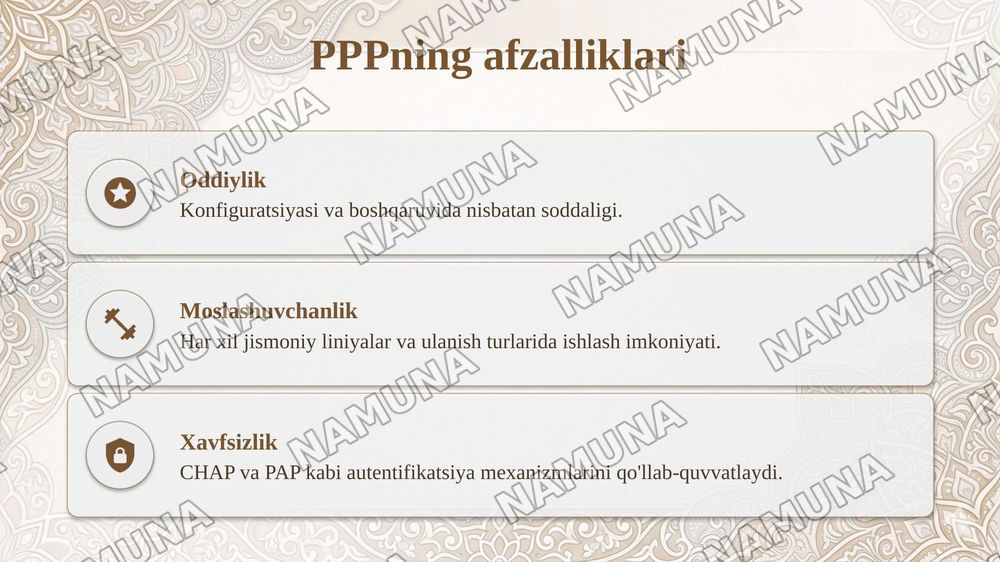 Global tarmoqlar (WAN) texnologiyalari: PPP, Frame Relay va MPLS — taqdimot, 5-slayd