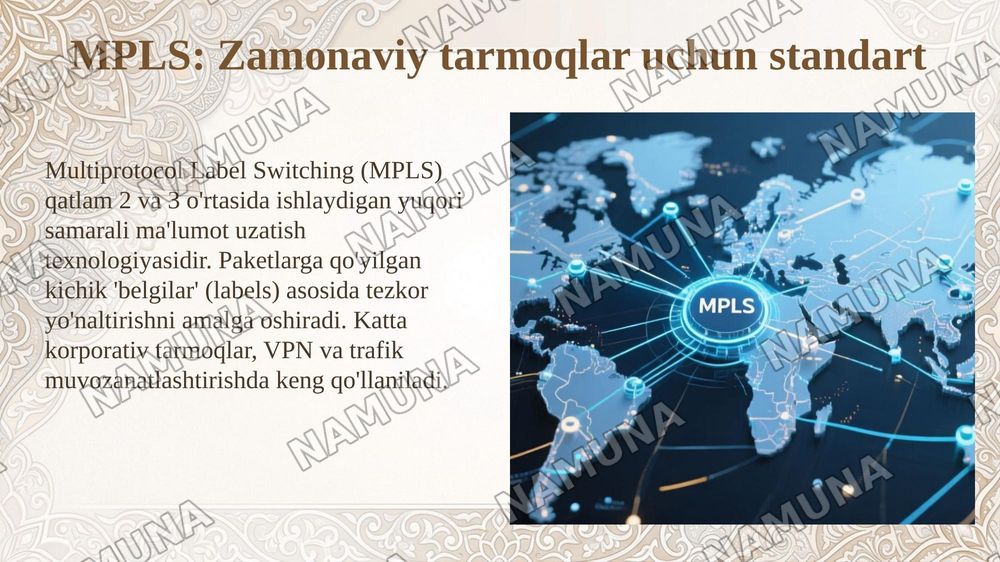 Global tarmoqlar (WAN) texnologiyalari: PPP, Frame Relay va MPLS — taqdimot, 8-slayd