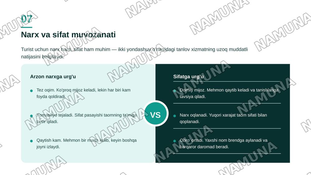 Turizm sohasida ovqatlantirish xizmatlari — zamonaviy taqdimot, 8-slayd