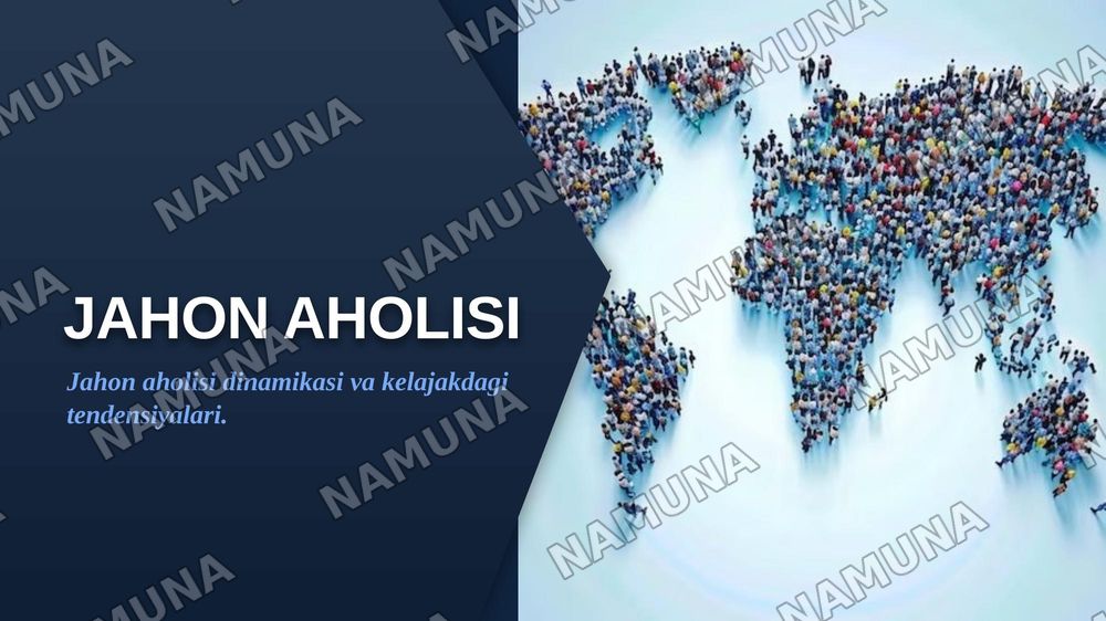 Jahon aholisi — zamonaviy taqdimot, 1-slayd