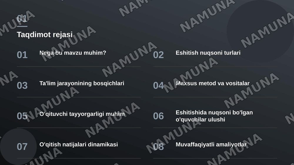 Eshitishida nuqsoni boʻlgan bolalarni oʻqitish jarayoni — zamonaviy taqdimot, 2-slayd