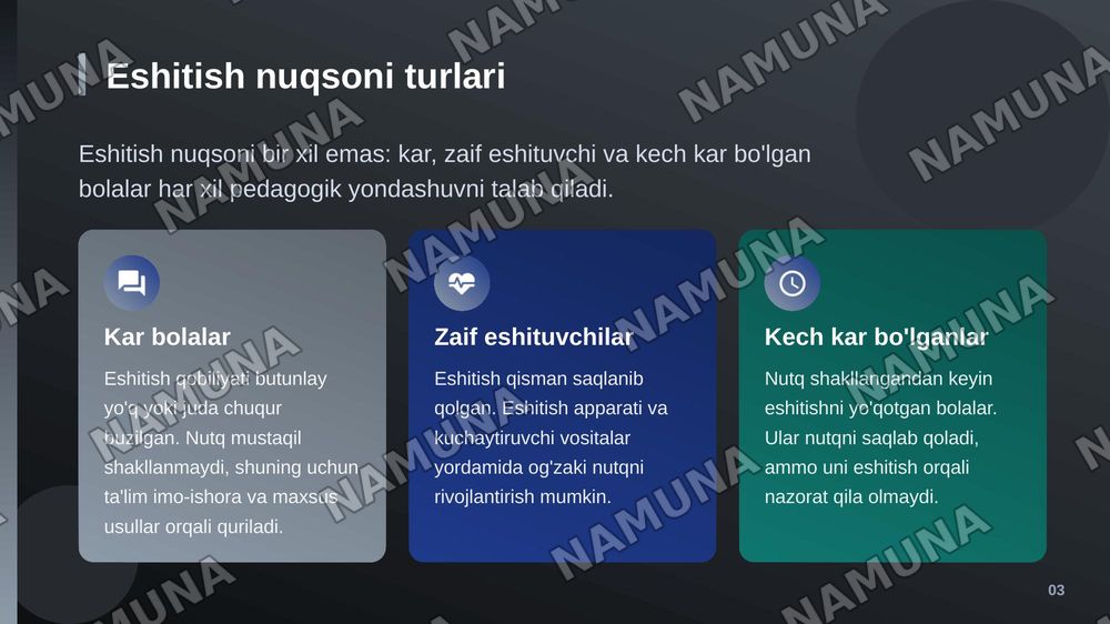 Eshitishida nuqsoni boʻlgan bolalarni oʻqitish jarayoni — zamonaviy taqdimot, 4-slayd