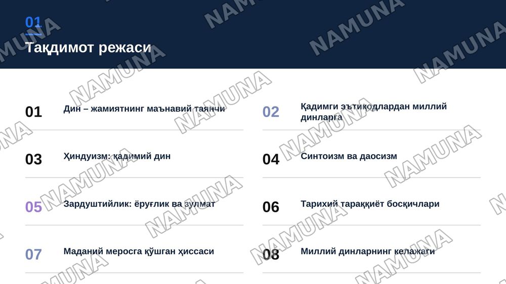Milliy dinlarning shakllanishi, rivojlanishi va jahon sivilizatsiyasiga ta'siri — zamonaviy taqdimot, 2-slayd