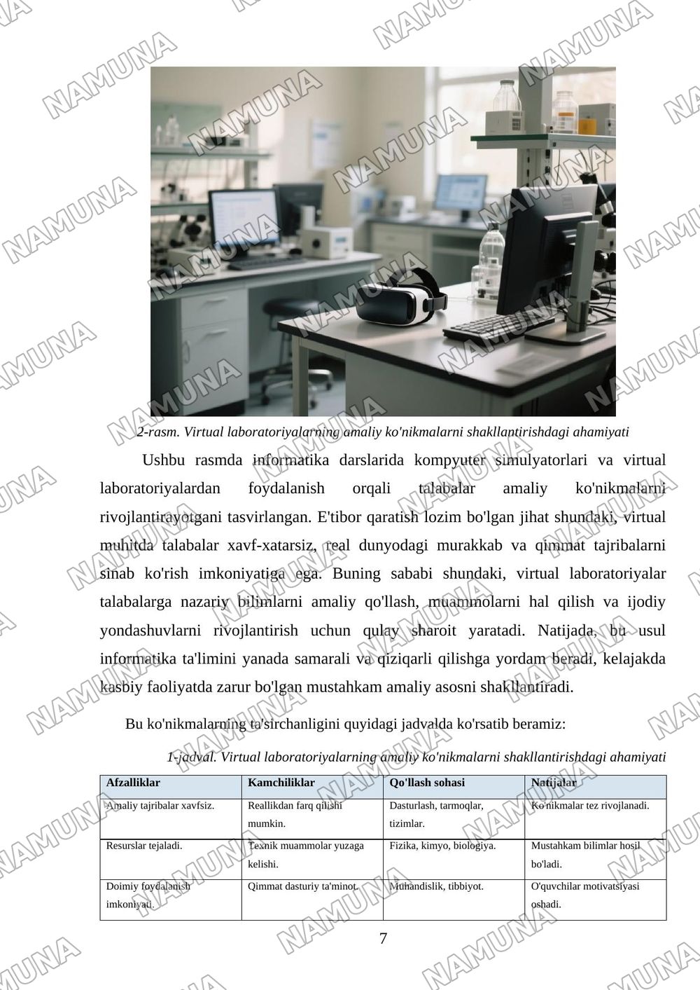 Informatika darslarida kompyuter simulyatorlari va virtual laboratoriyalardan foydalanish — referat, 7-varaq