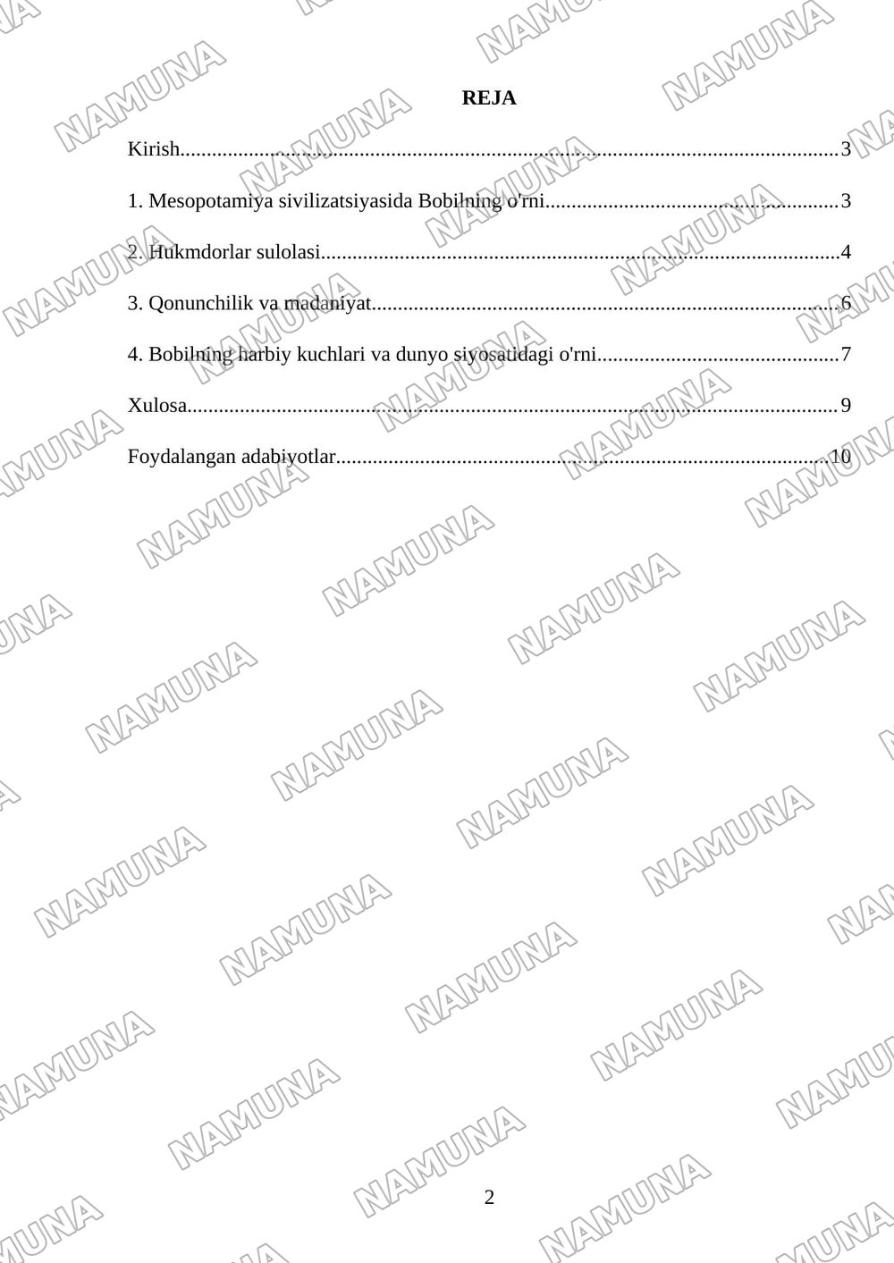 Qadimgi Bobil podsholigi — referat, 2-varaq