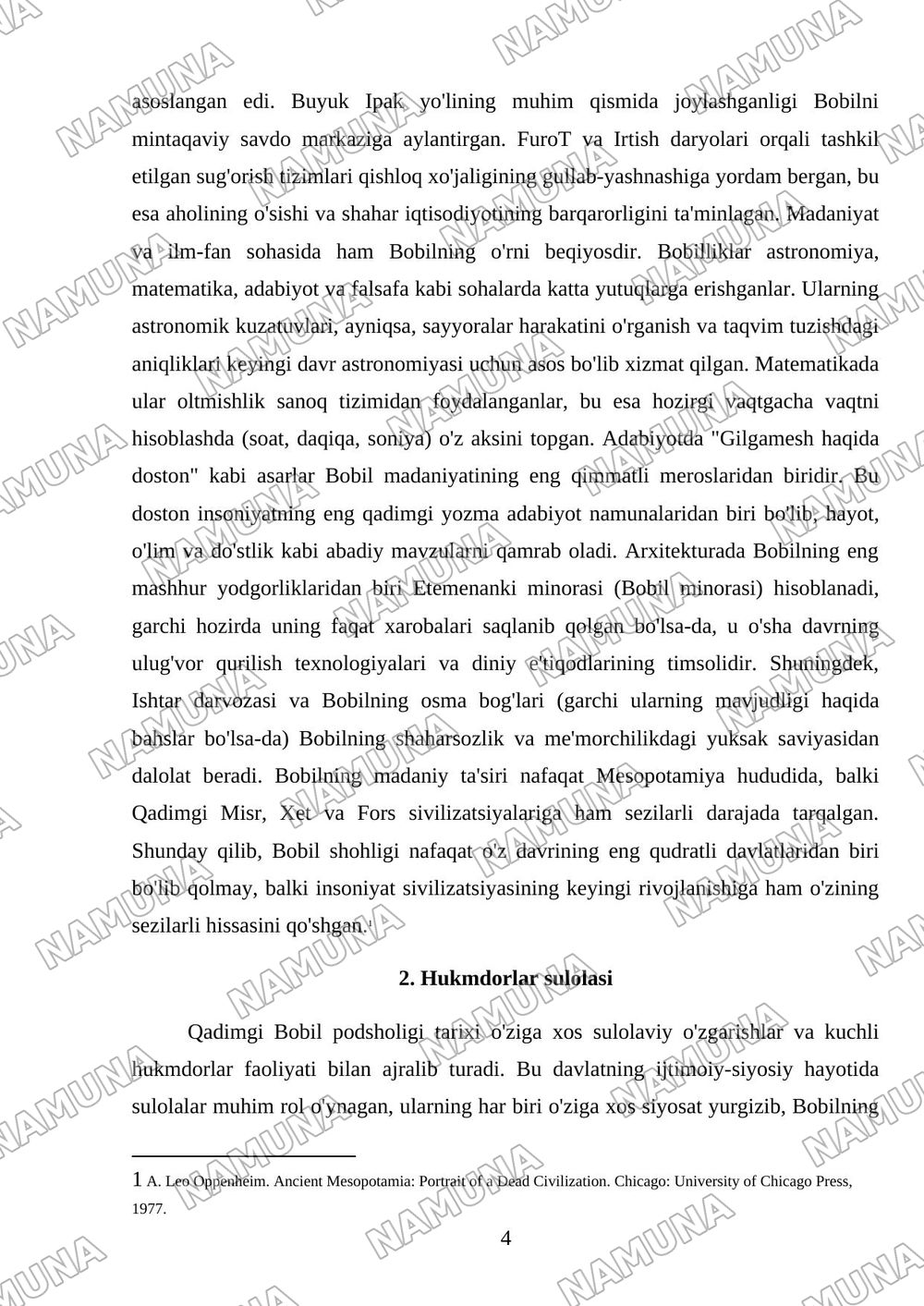 Qadimgi Bobil podsholigi — referat, 4-varaq