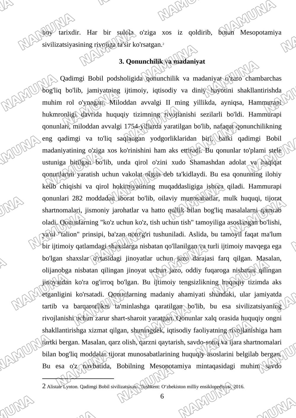Qadimgi Bobil podsholigi — referat, 6-varaq