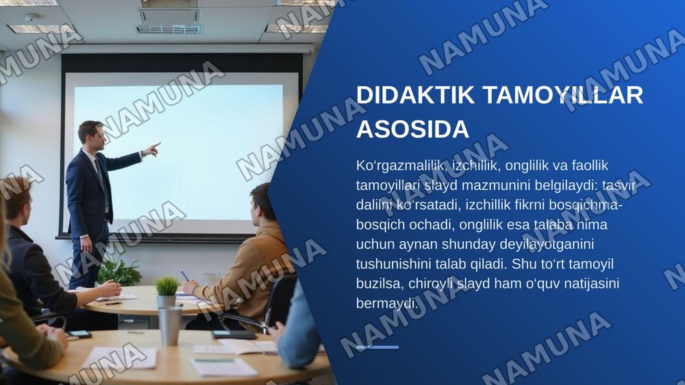 TAQDIMOTNING DIDAKTIK VAZIFASI — zamonaviy taqdimot, 7-slayd