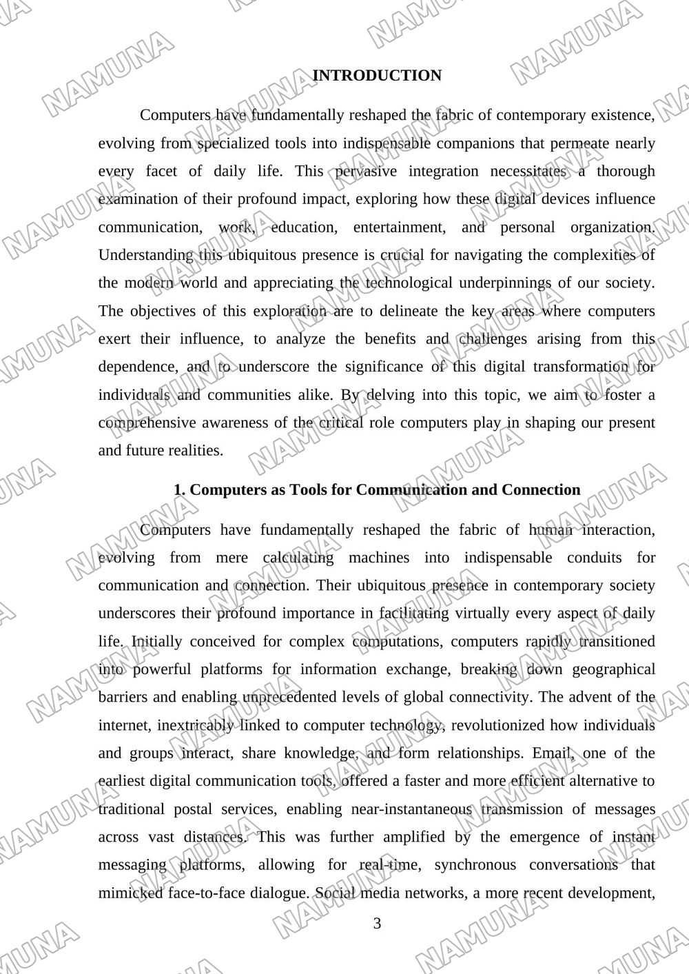 The Importance of Computers in Daily Life — referat, 3-varaq