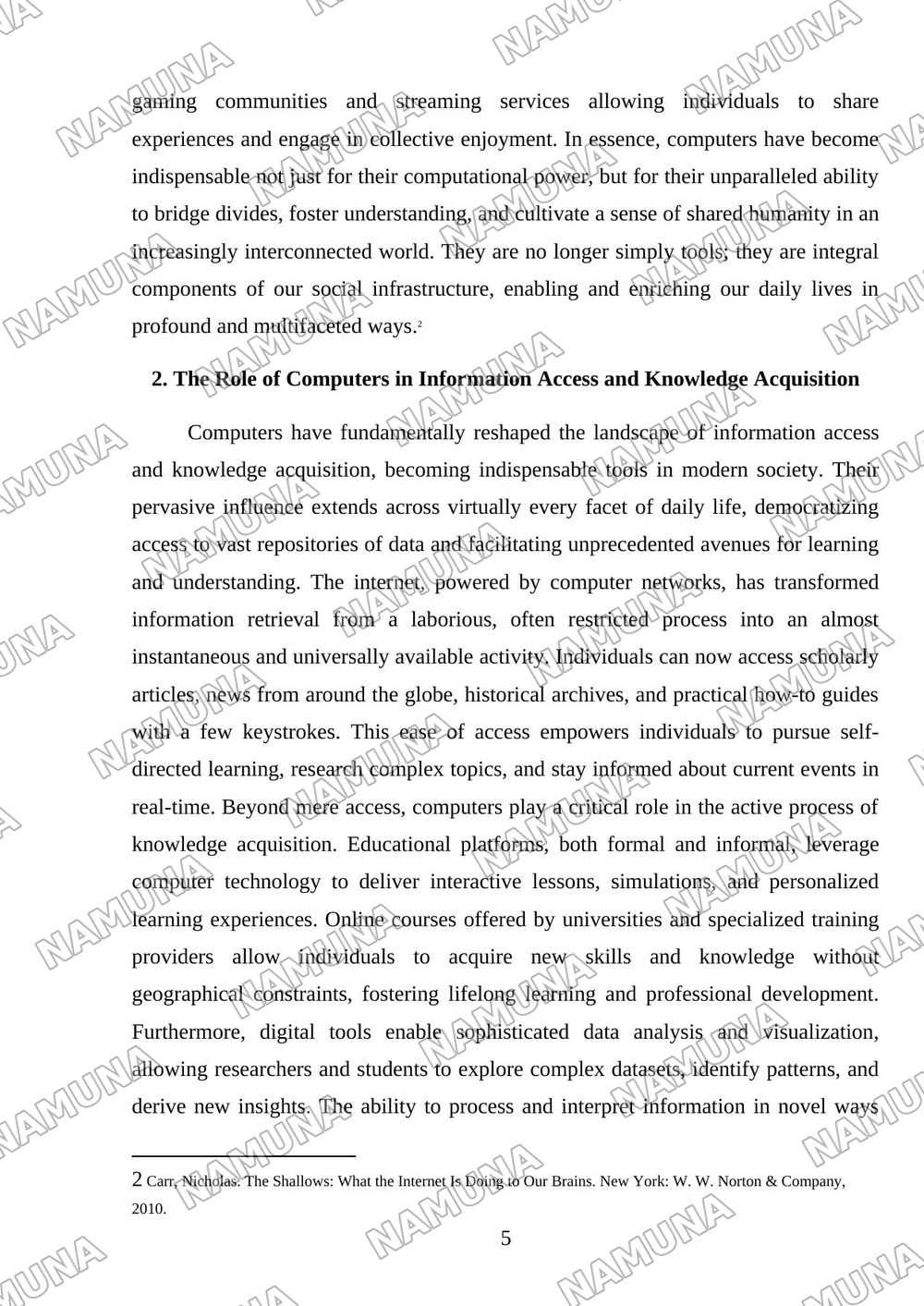 The Importance of Computers in Daily Life — referat, 5-varaq