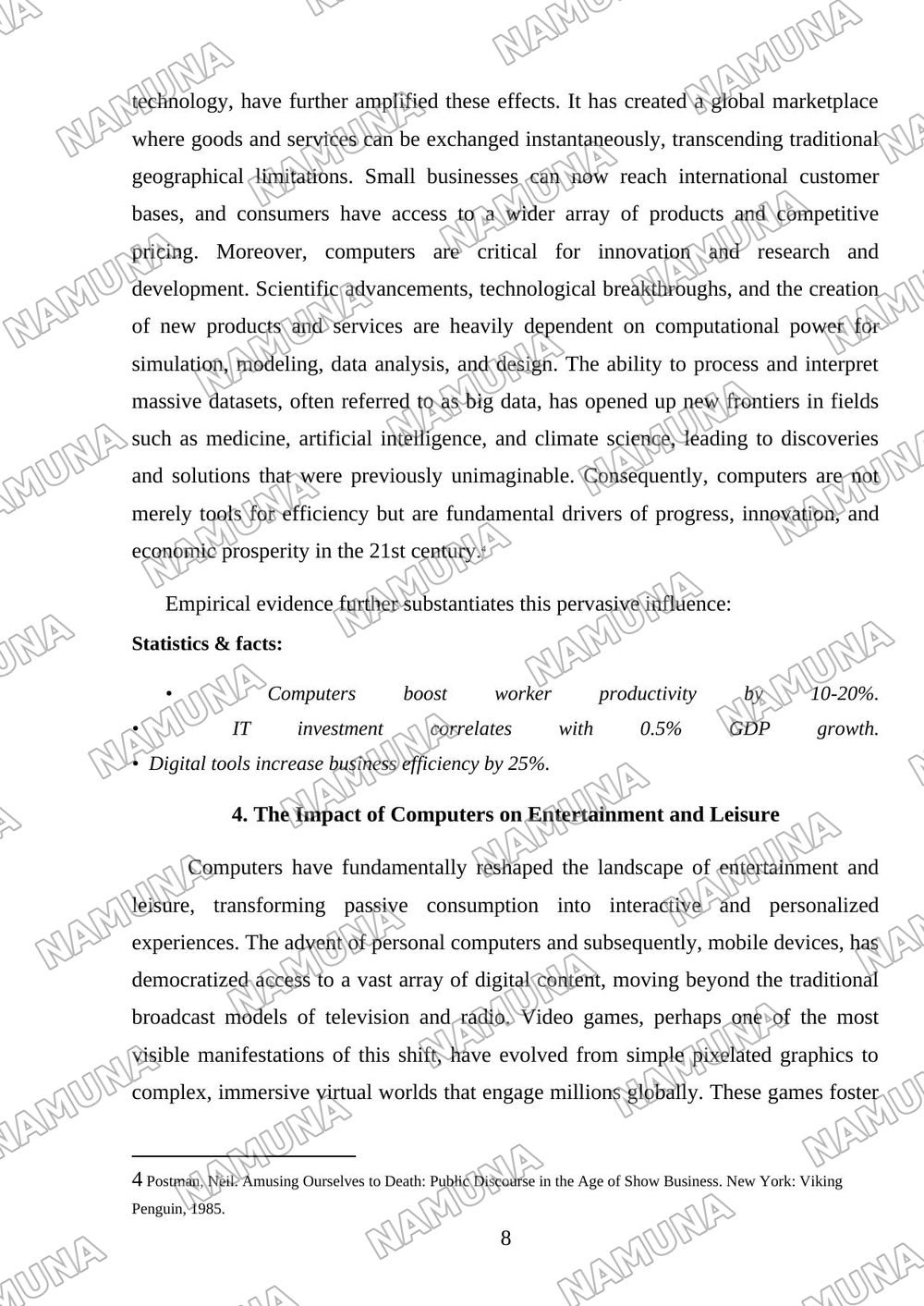 The Importance of Computers in Daily Life — referat, 8-varaq