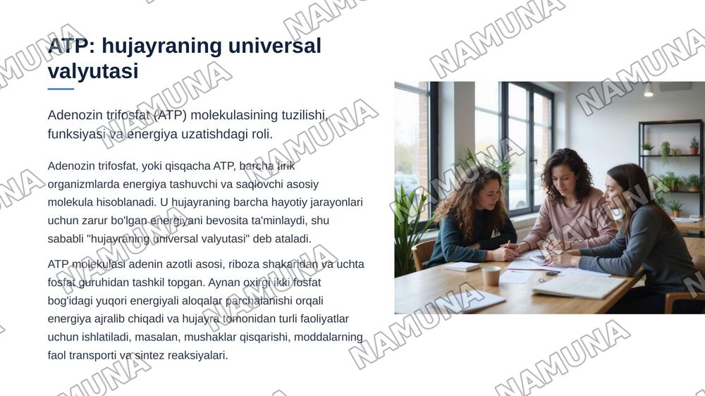 Organizmda asosiy energiya almashinuv tenglamasi va uni
tashkil etuvchilari — zamonaviy taqdimot, 7-slayd